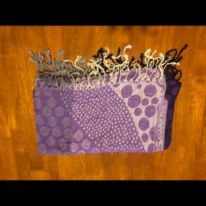 Purple patterned scarf